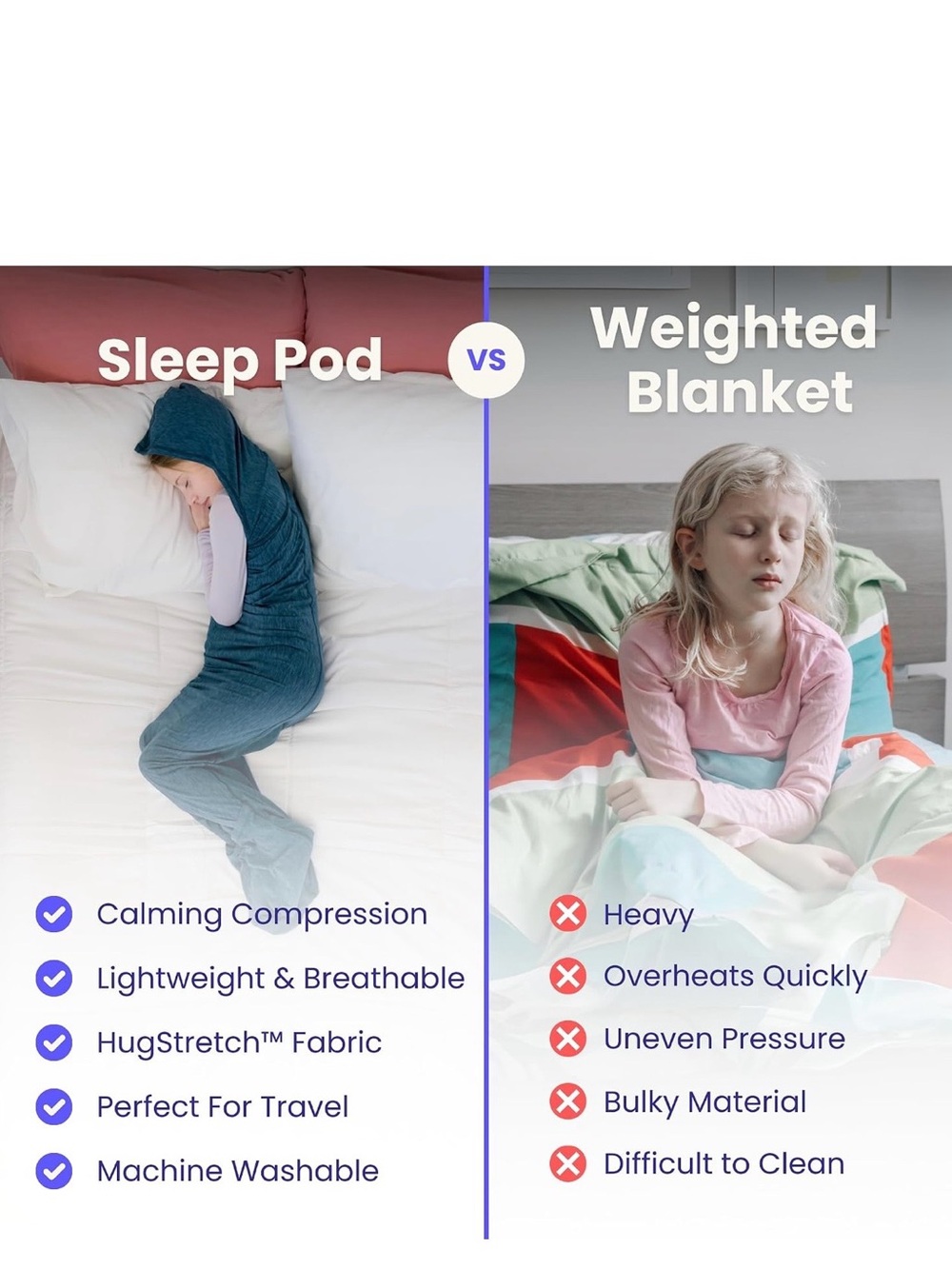 Sleep Pod Calming Compression Sack in Teal
